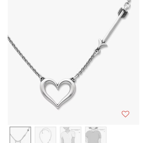 Silver Heart and Arrow Necklace James Avery - Picture 4 of 4